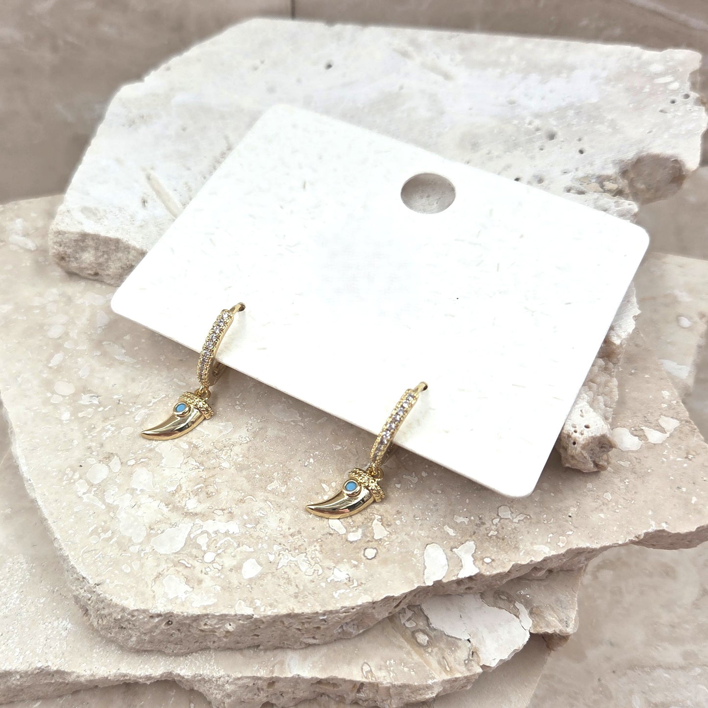 Mini Horn Motif Earrings