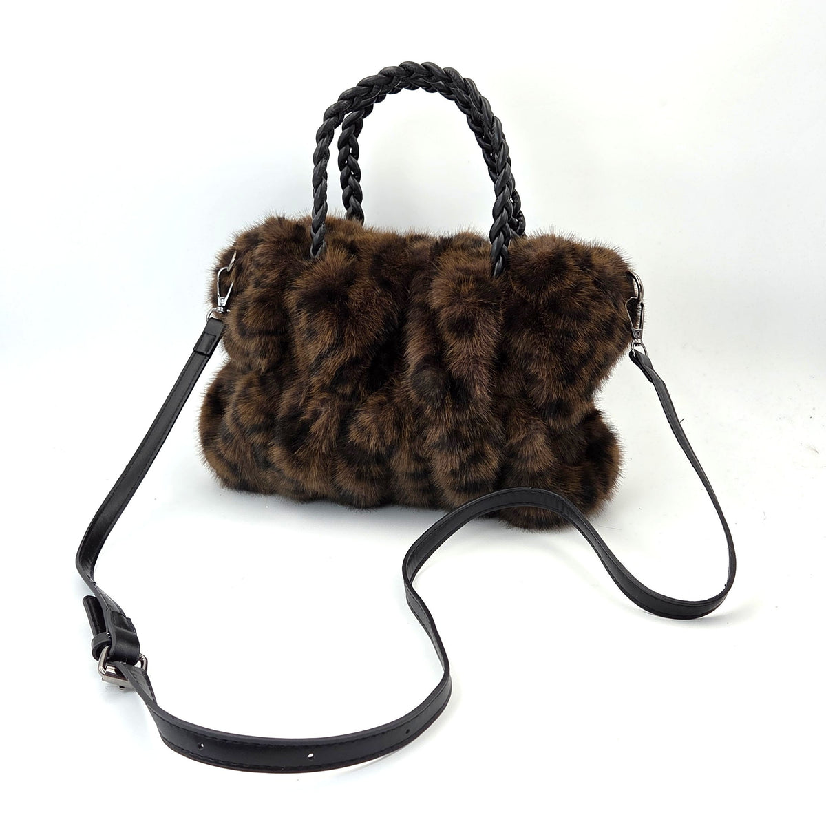 Leopard Faux Fur Handbag