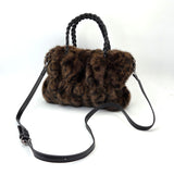 Leopard Faux Fur Handbag