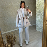 Varsity Blazer With Patch Work