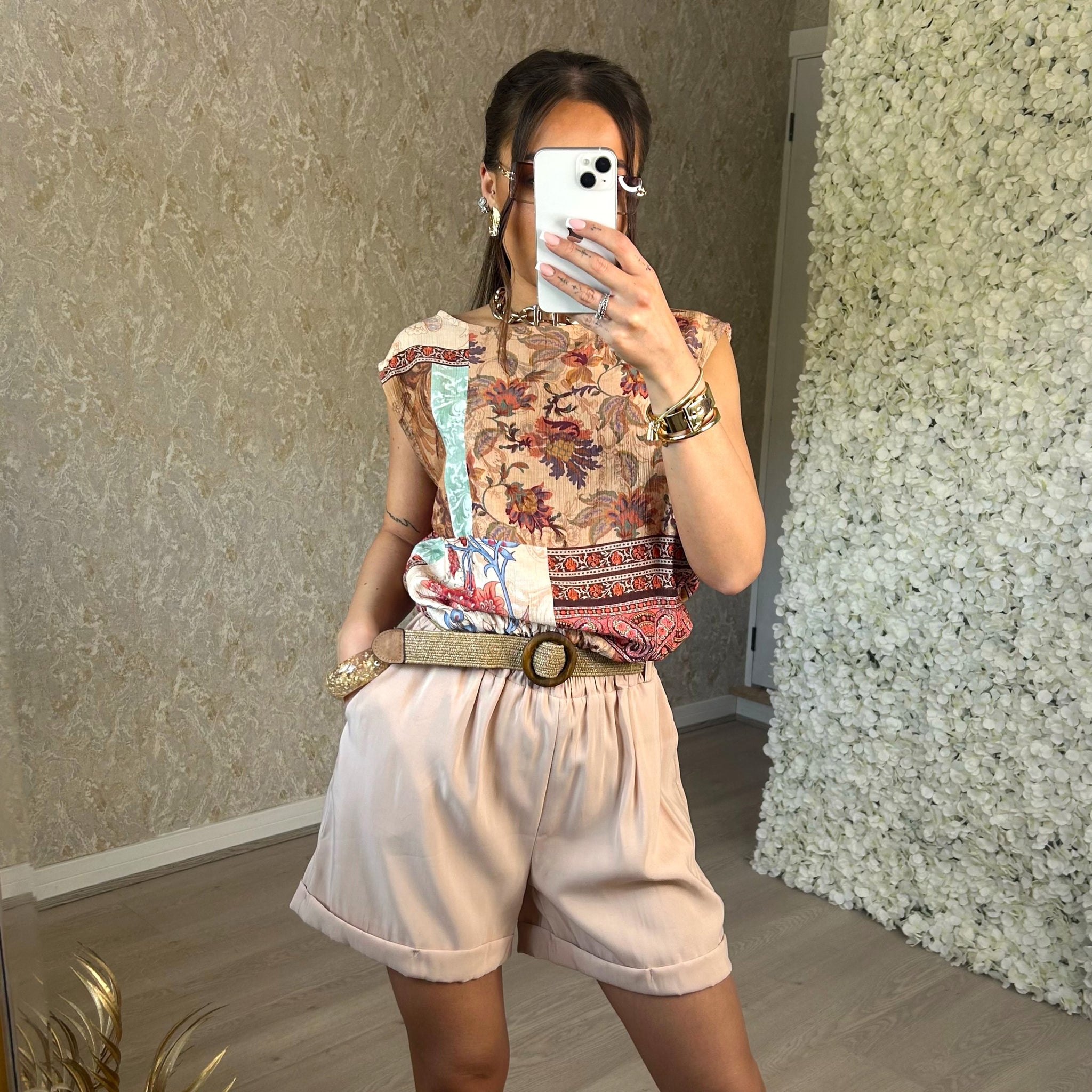 Tailored Shorts and Stretchy Belt