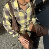 'Blair' - Tie-Back Check Shirt