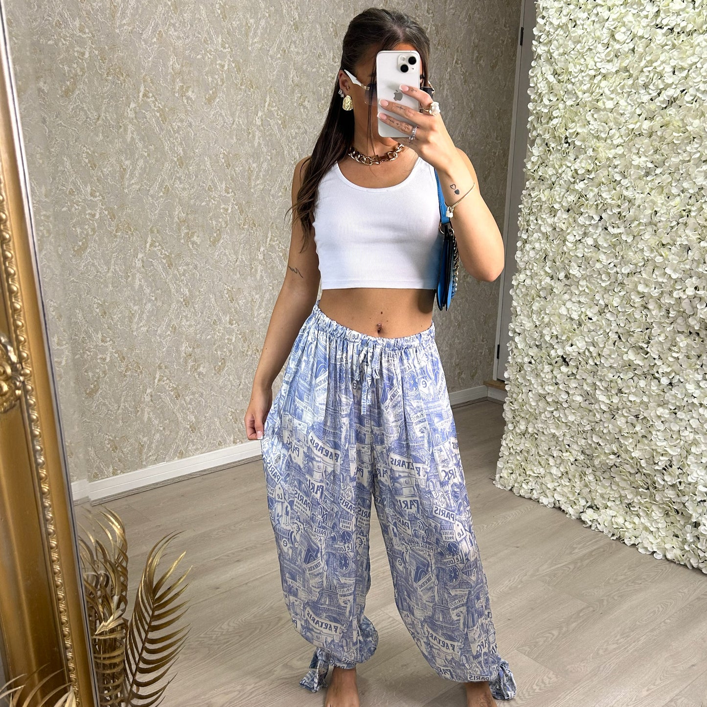 Paris Print Harem Trousers