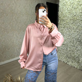 Plain Satin Look Shirt