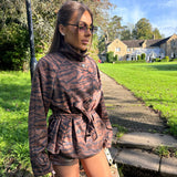 'Bonnie' - Tiger Belted Jacket