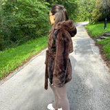 'Britney' - Luxe Faux Fur Belted Coat