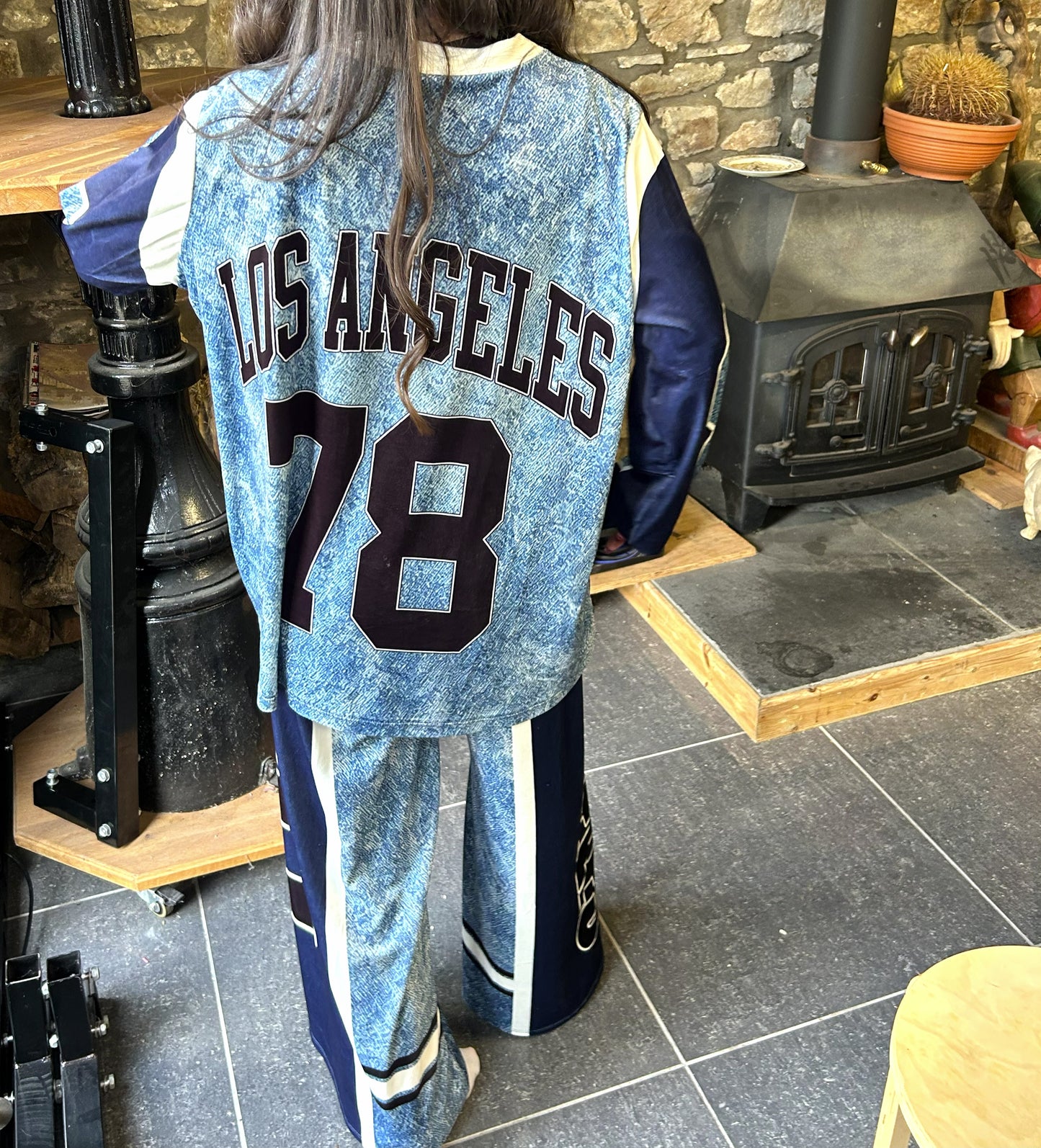 'Brooklyn' - Varsity Los Angeles Velvet Joggers