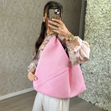 Beach Bag With Real Leather Handle