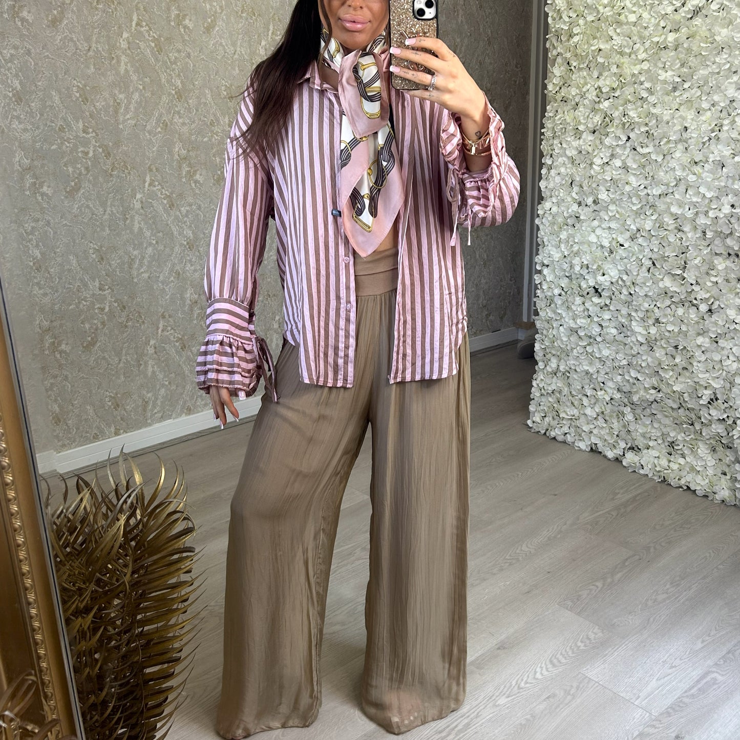 Silk Caramel Trousers