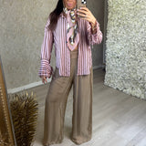 Silk Caramel Trousers