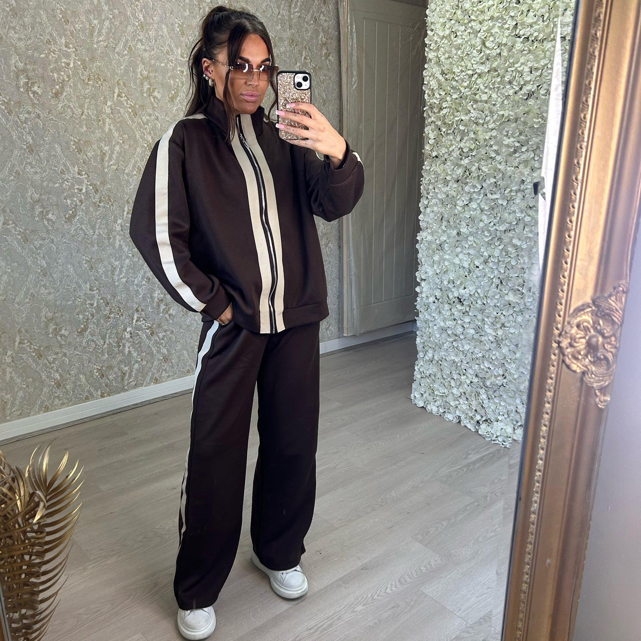 Straight Leg Jogger Zip Up Tracksuit