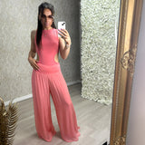 Straight Leg Silk Blend Trousers