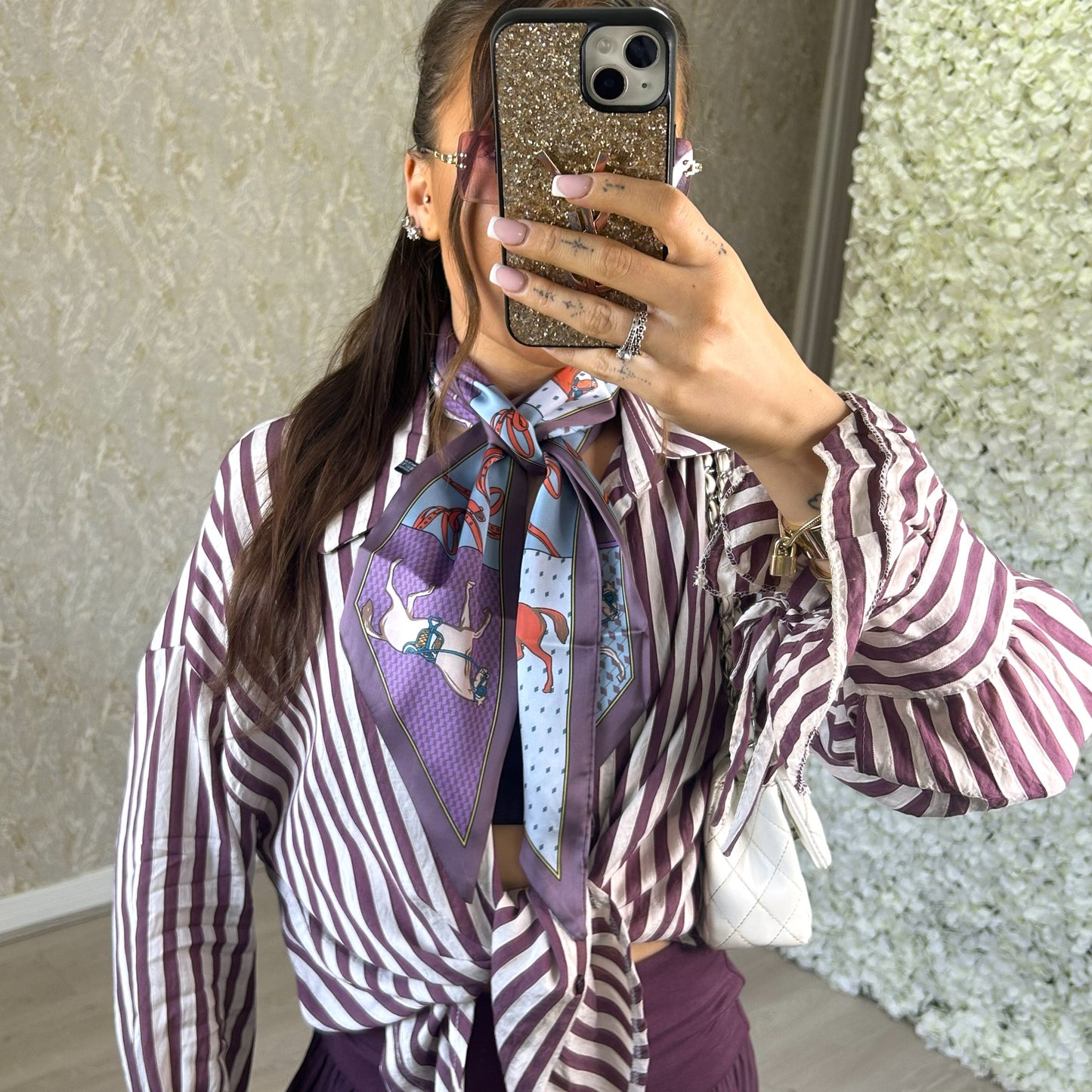 Equestrian Silk Neck Scarf