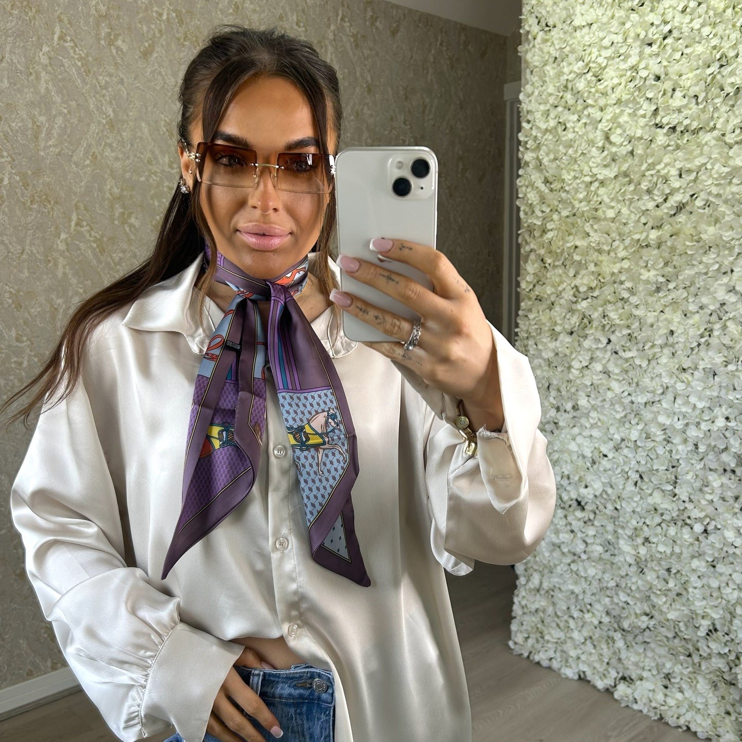 Equestrian Silk Neck Scarf