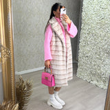 Luxury Shaded Faux Fur Long Gilet