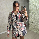 Flower Print Blazer
