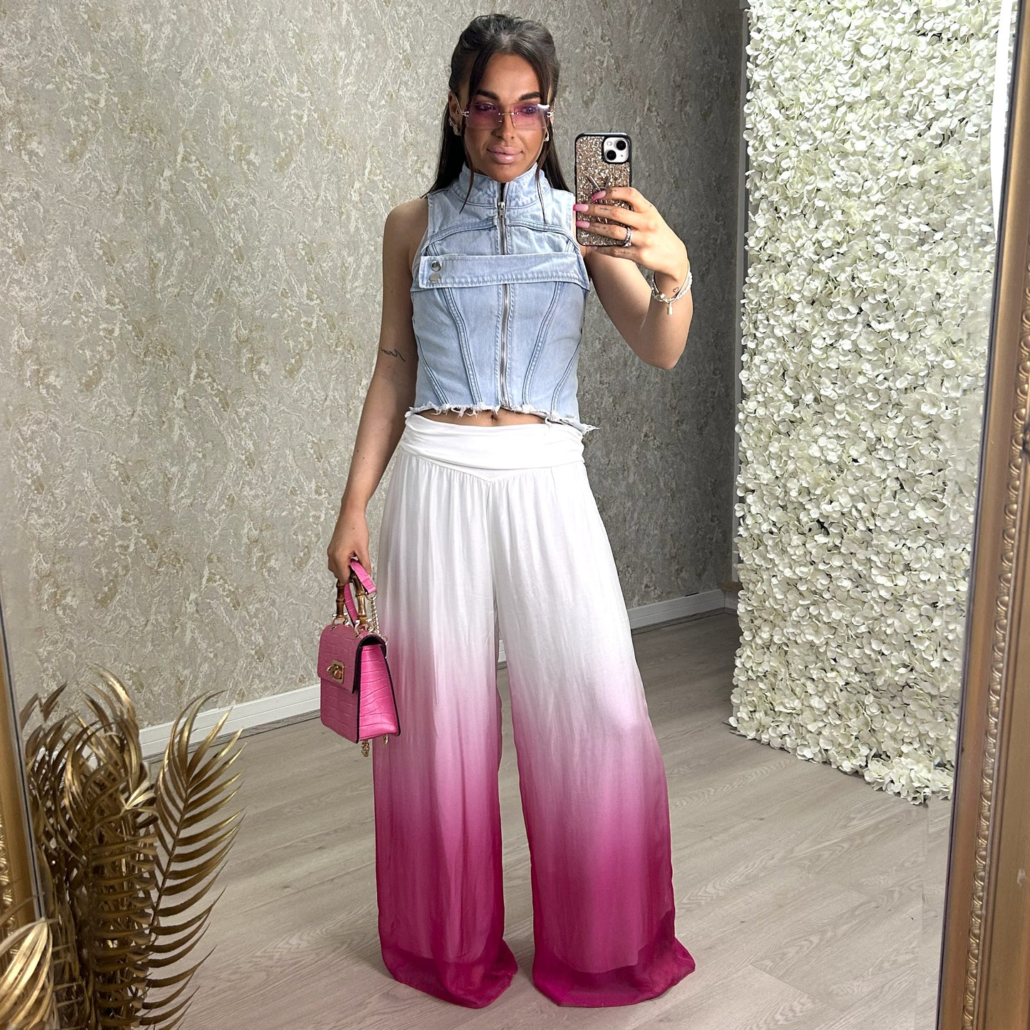 Silk Blend Ombre Trousers