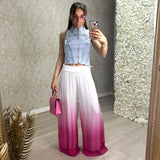 Silk Blend Ombre Trousers