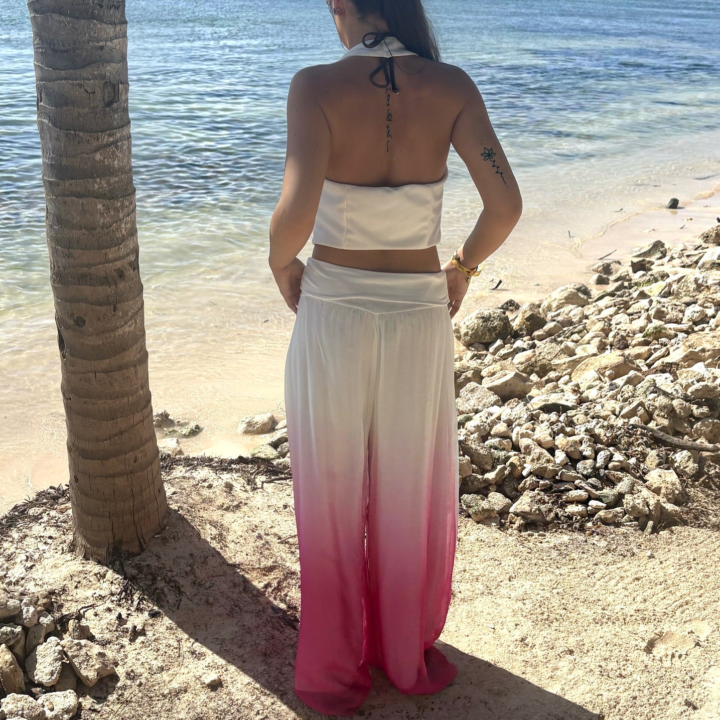 Silk Blend Ombre Trousers