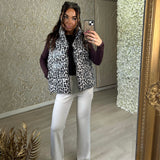 Sequin Leopard Gilet