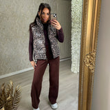 Sequin Leopard Gilet