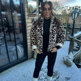 Leopard Metallic Or Fur Two In One Reversable Coat