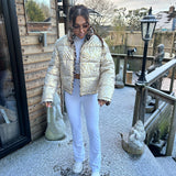 Leopard Metallic Or Fur Two In One Reversable Coat