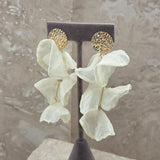 Light Weight Sheer Fabric Dangle Earrings