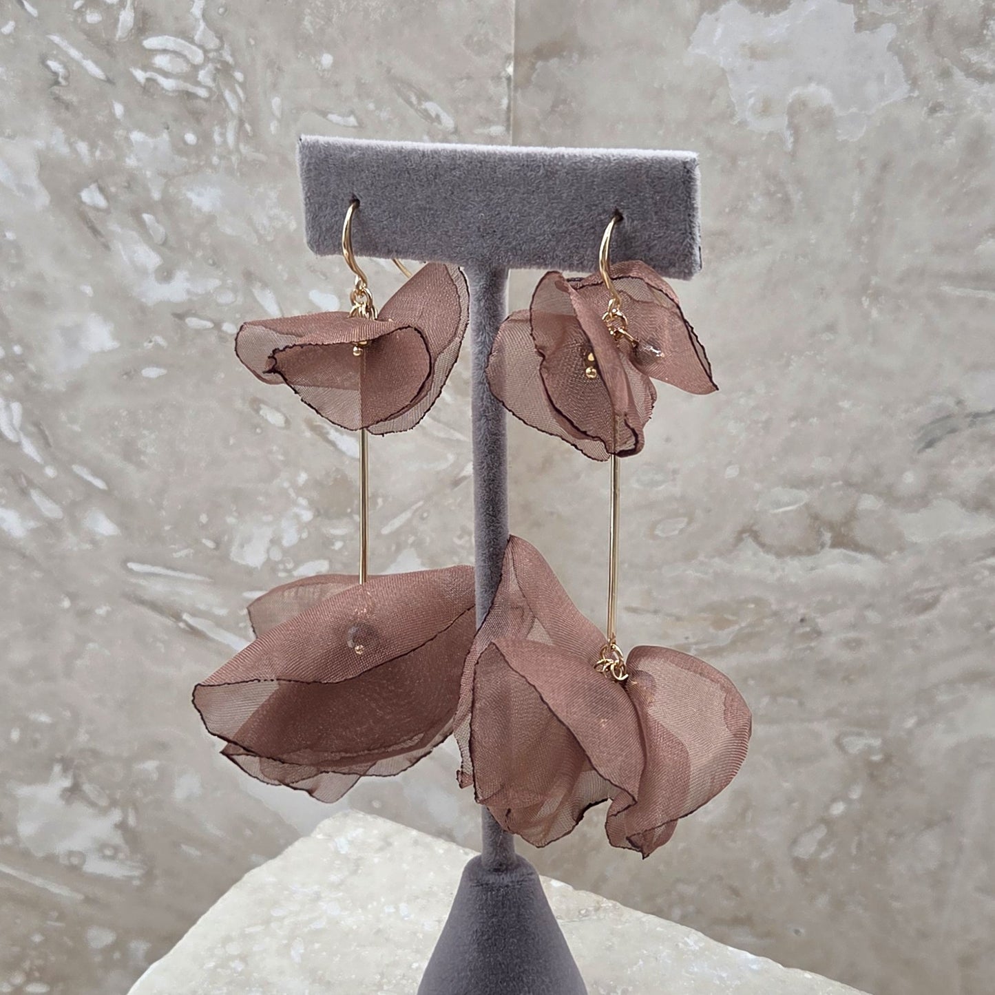 Sheer Flower Earrings