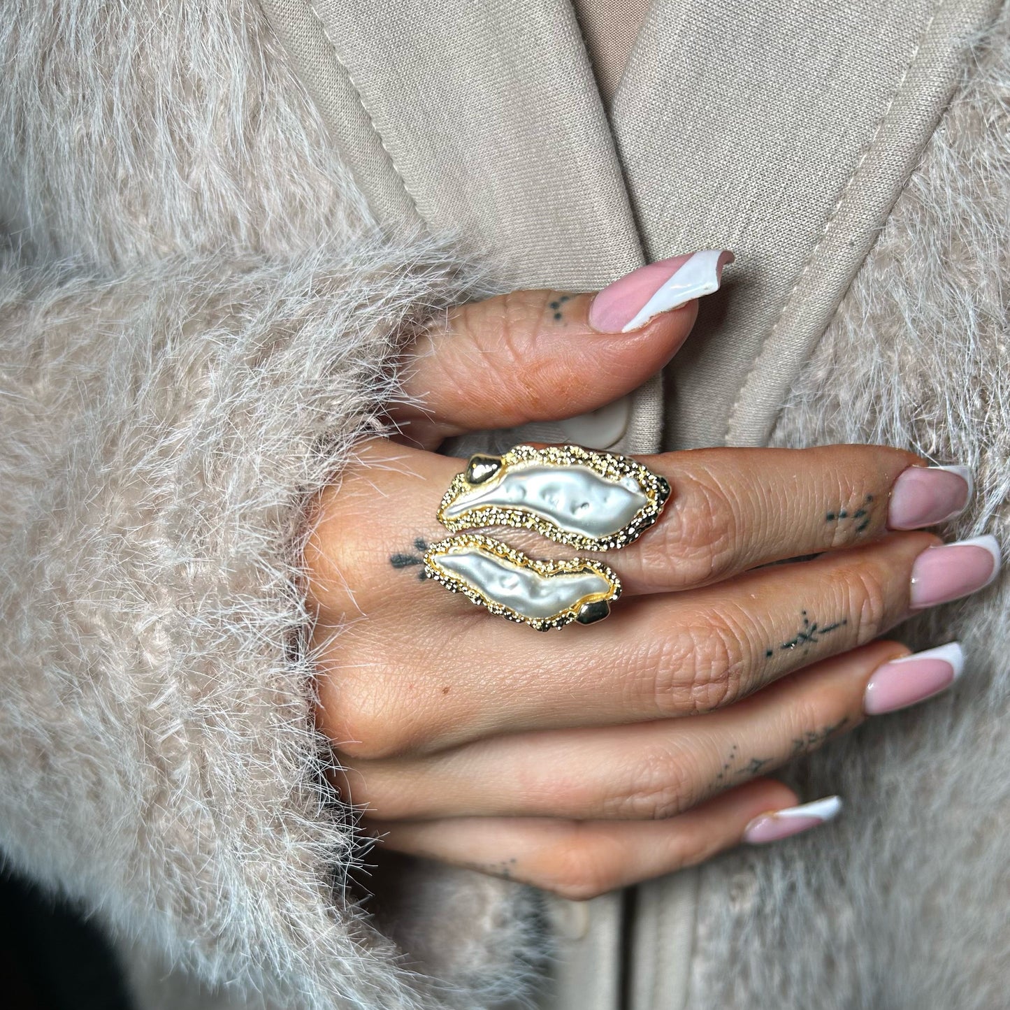 Pearl Open Ring