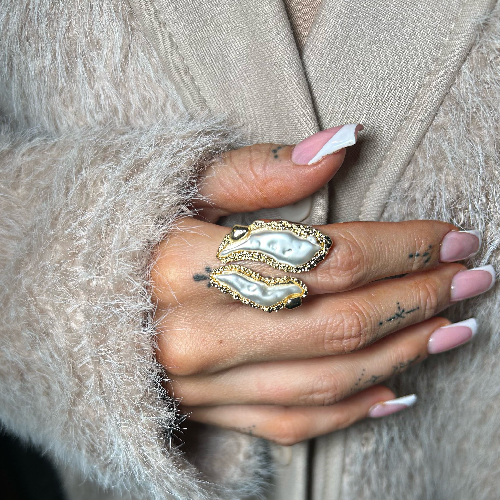 Pearl Open Ring