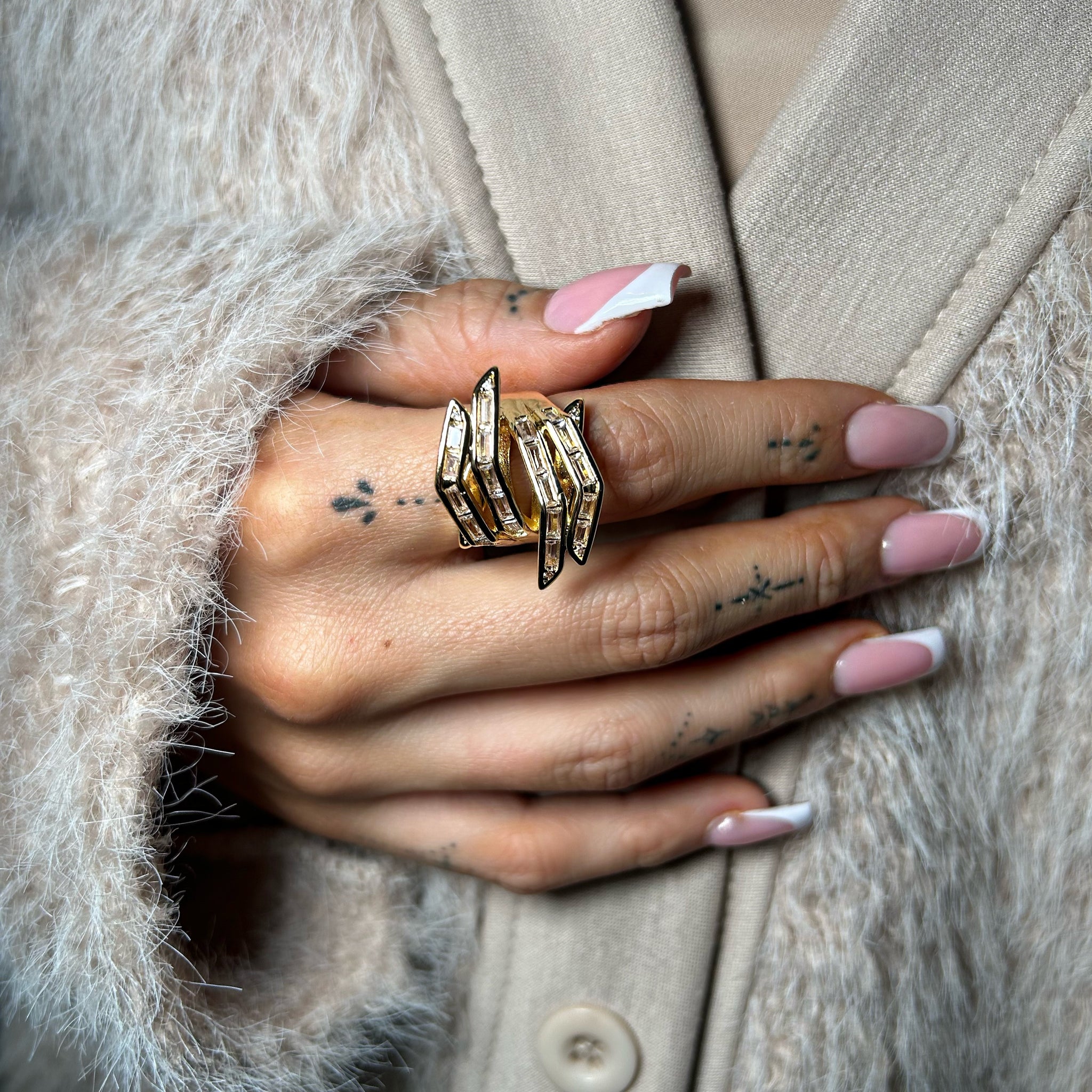 Crystal Open Ring