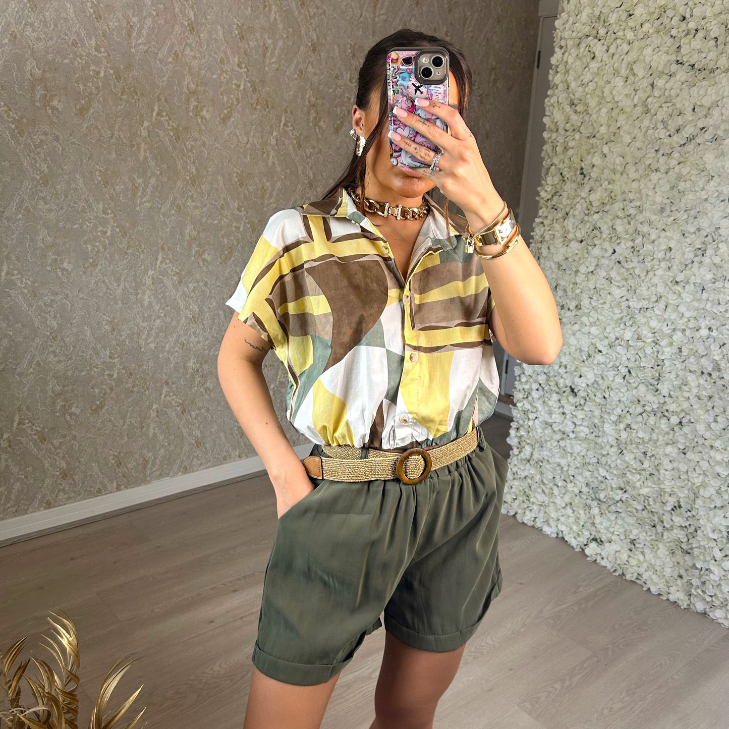 Tailored Shorts and Stretchy Belt
