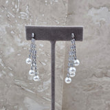 Waterfall Crystal And Pearl Earrings