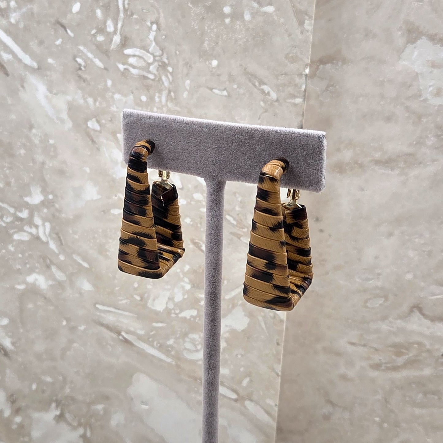 Leopard Hoops Earrings