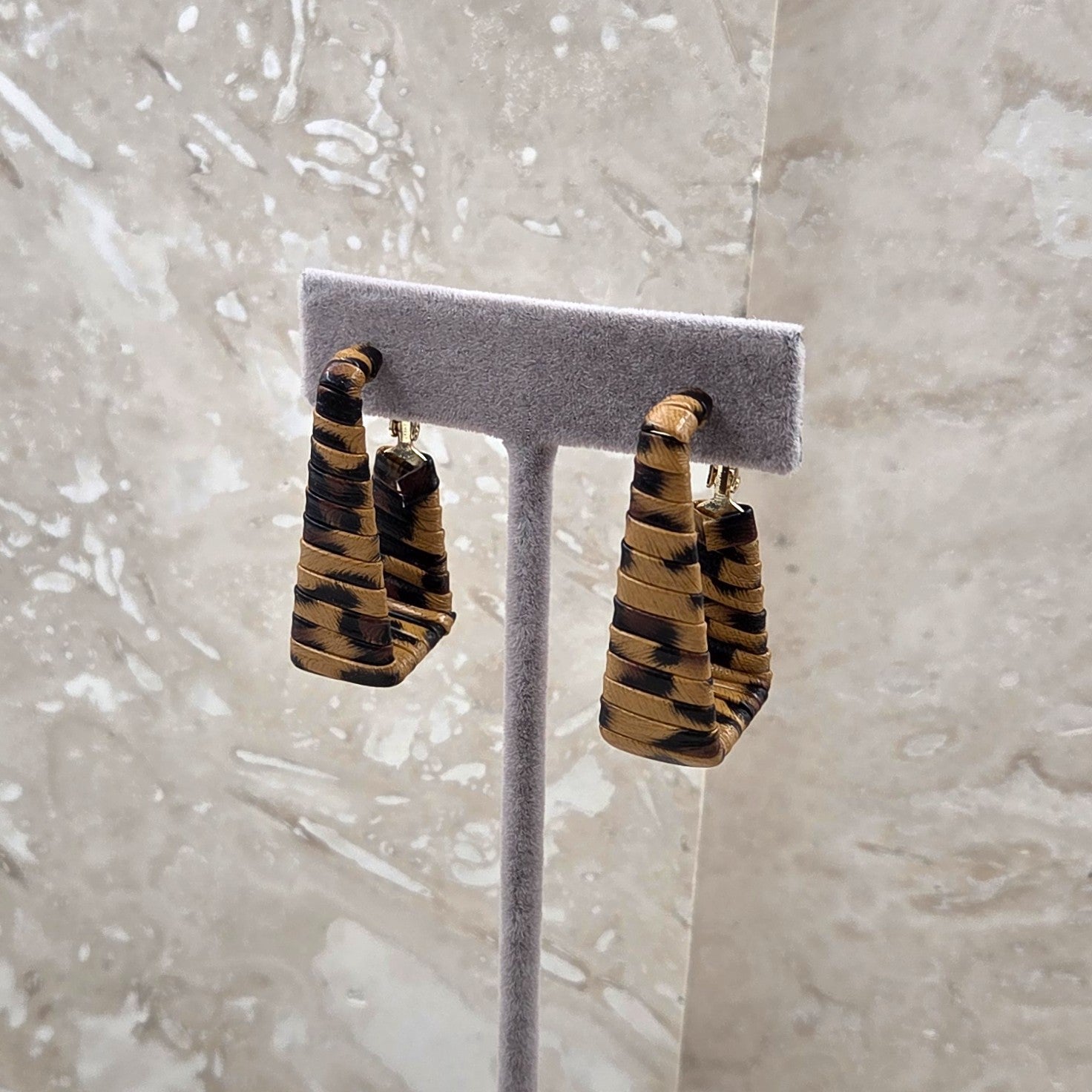 Leopard Hoops Earrings