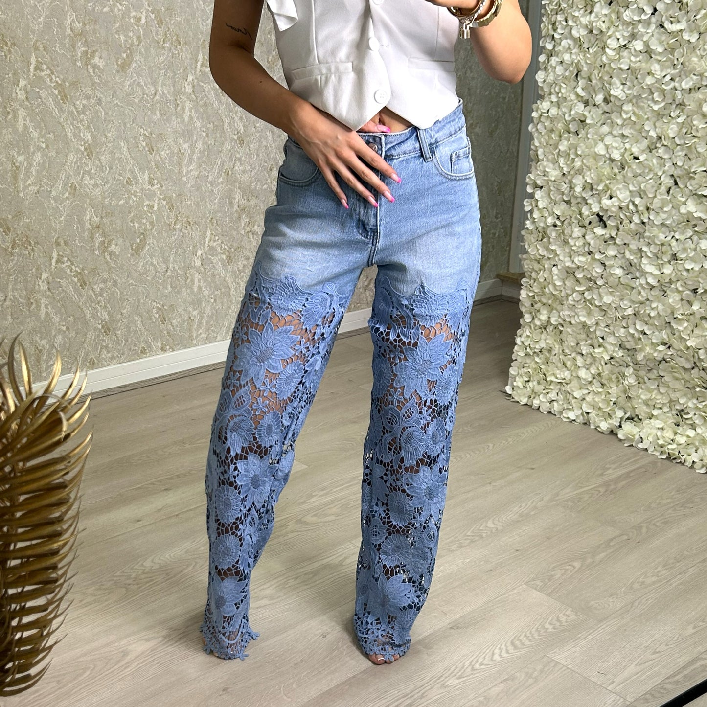 Denim Lace Jeans