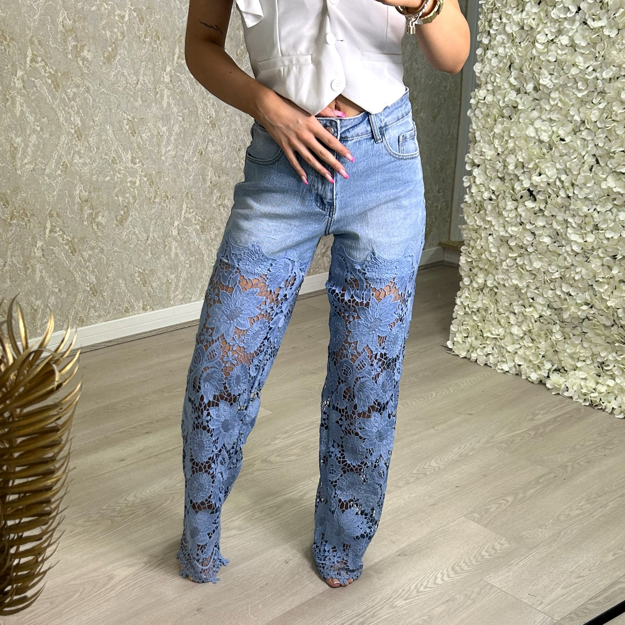 Denim Lace Jeans