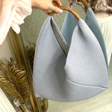 Beach Bag With Real Leather Handle