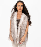 'Madison' - Ostrich Faux Fur Gilet