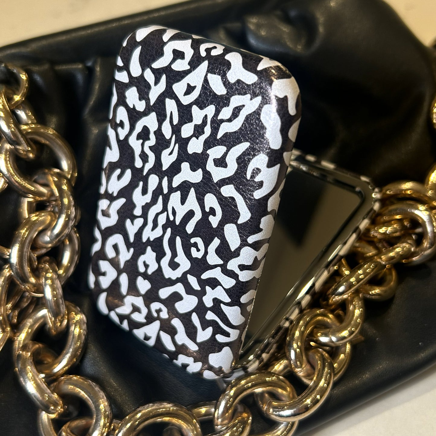 Leopard Print Compact Mirror