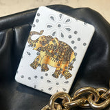Elephant And Glitter Print Compact Mirror