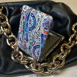 Tribal Print And Glitter Compact Mirror