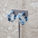 Denim Raw Edge Earrings