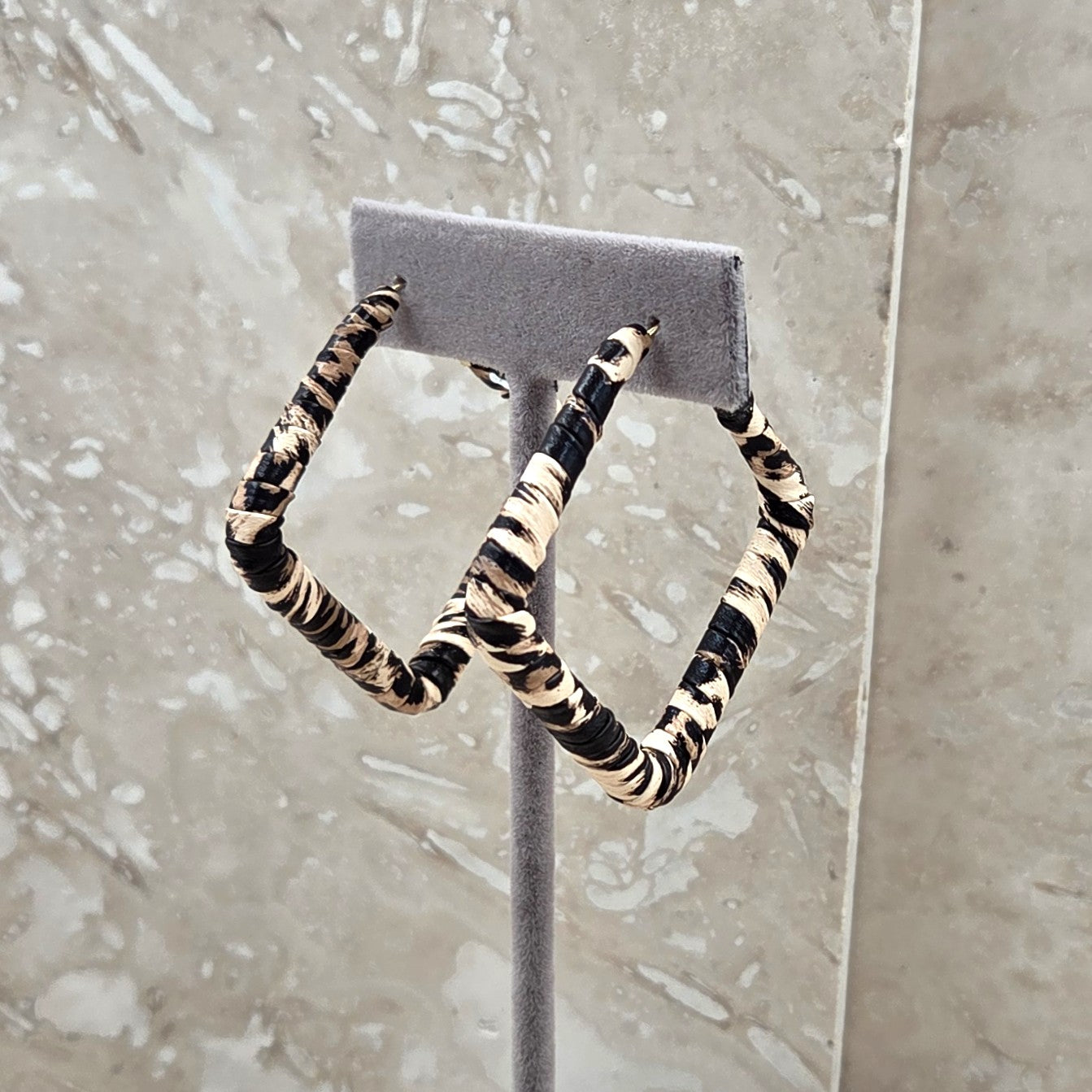 PU leopard Earrings