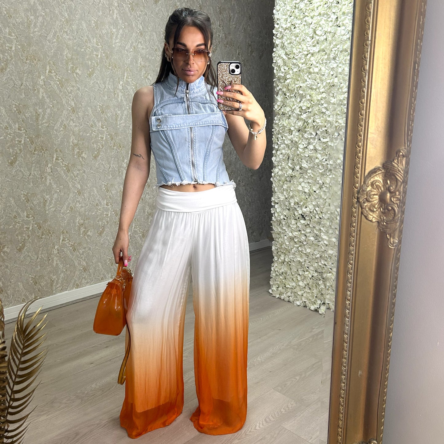 Silk Blend Ombre Trousers