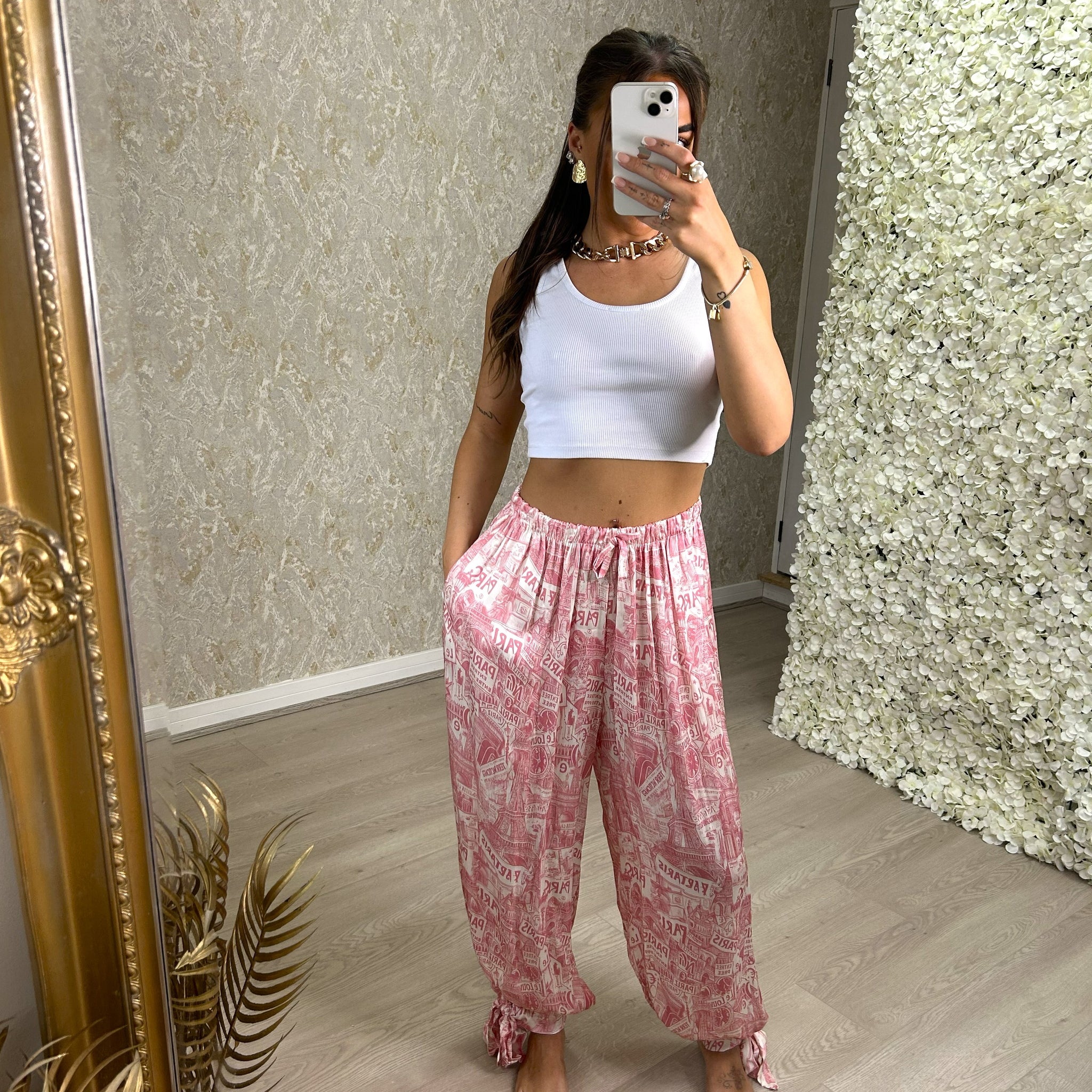 Paris Print Harem Trousers