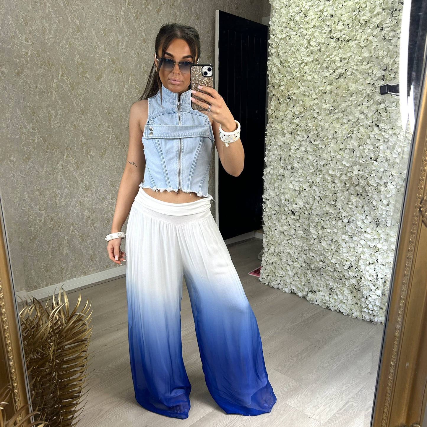 Silk Blend Ombre Trousers
