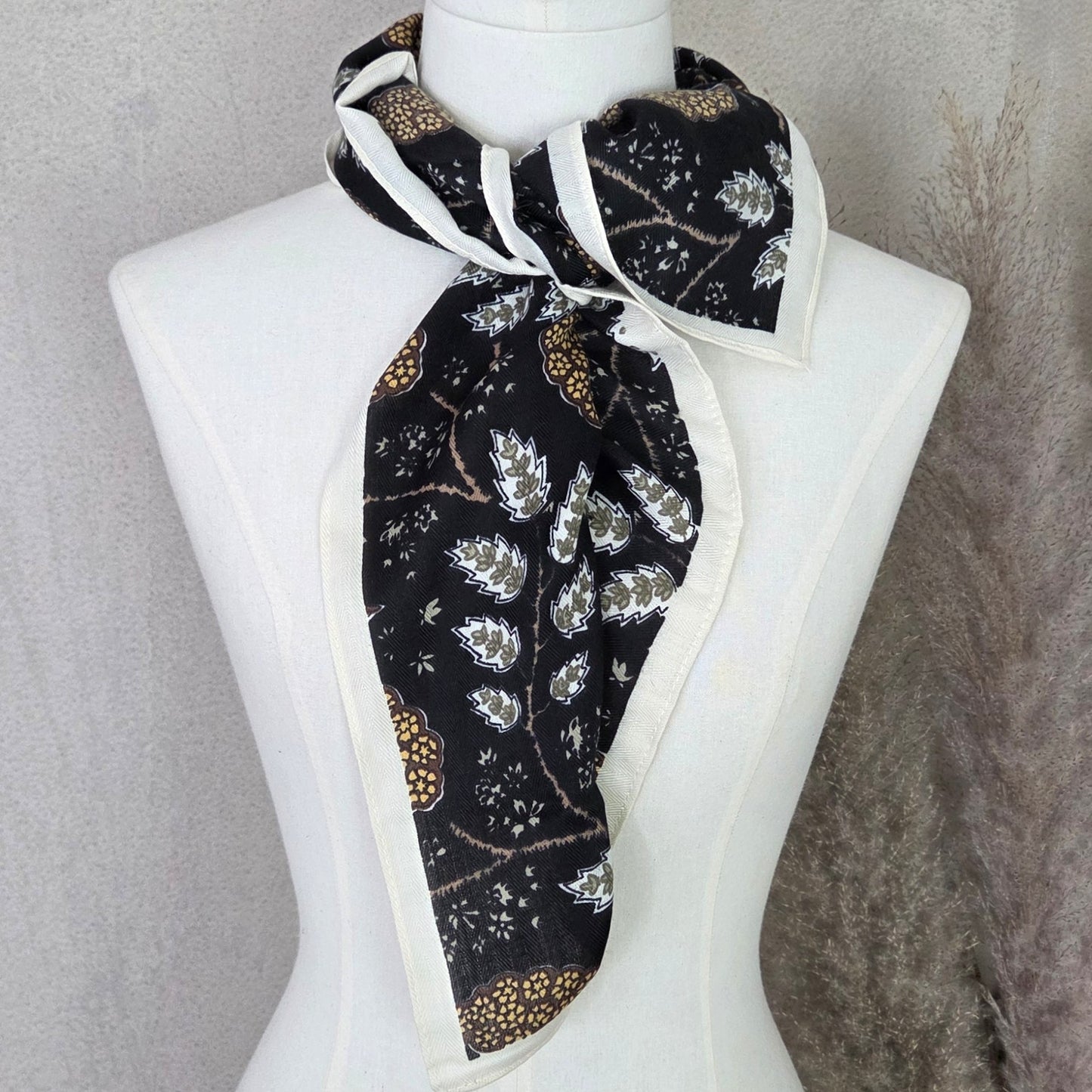 Paisley Print Silk Neck Scarf