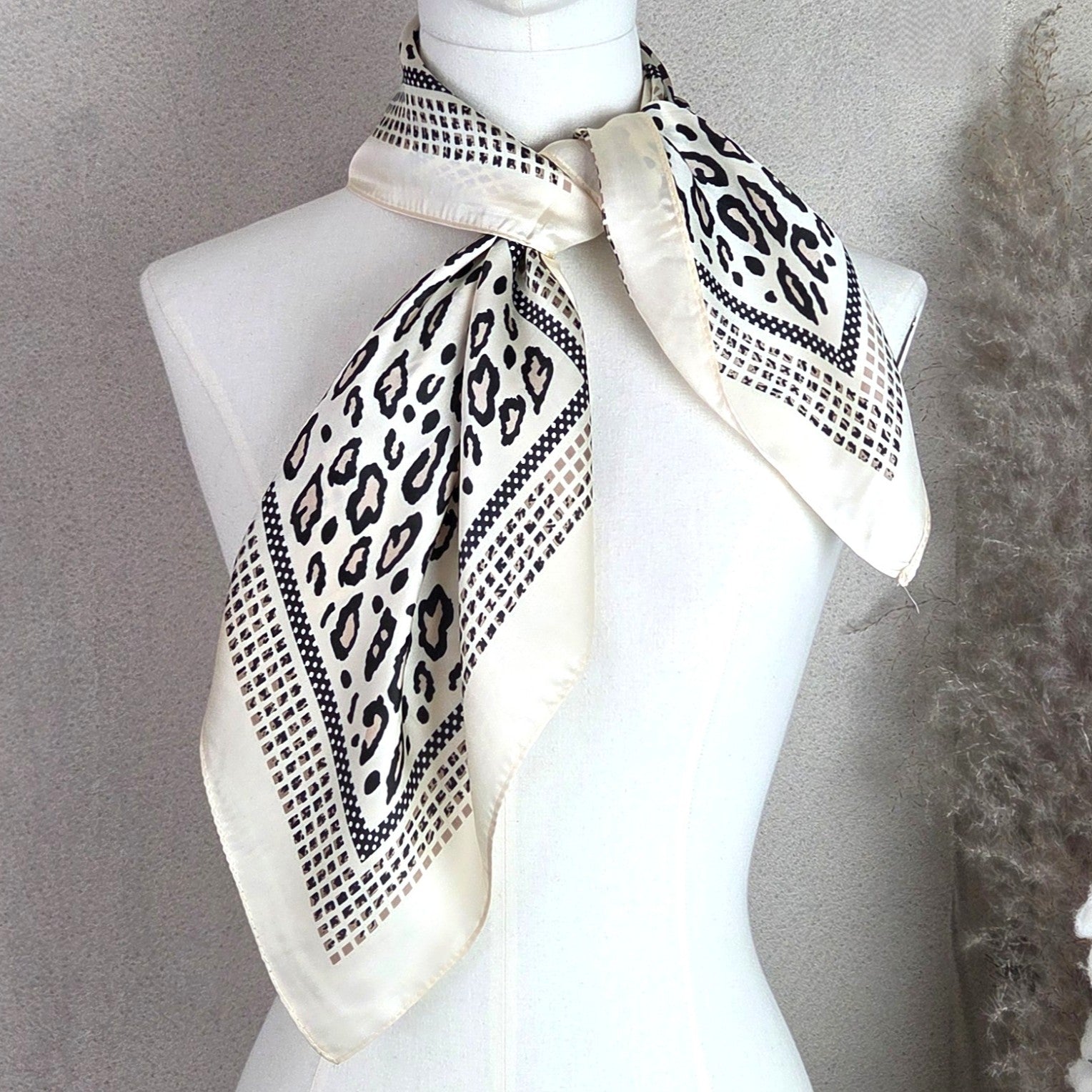 Leopard Silky Neck Scarf